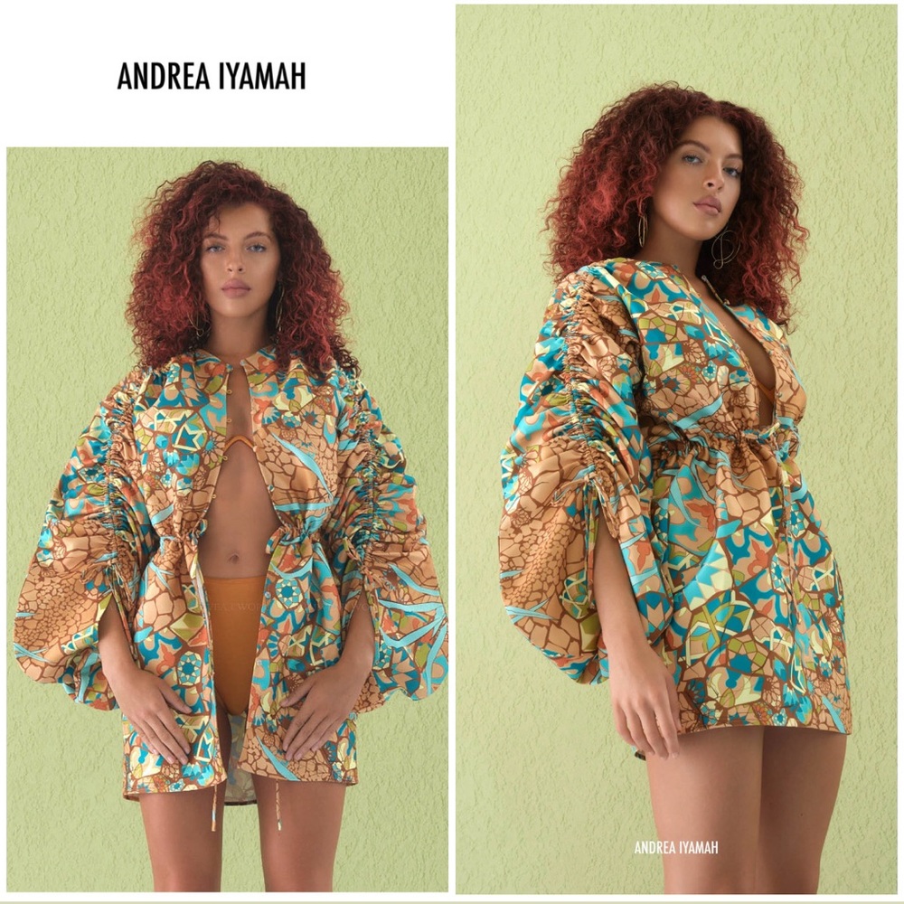 ANDREA IYAMAH ~ Lida Bubble-Sleeve Mini Dress